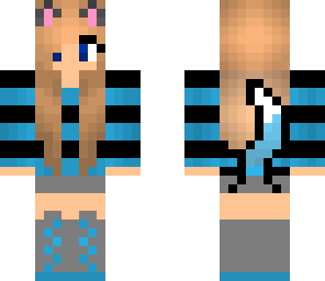 blue cat girl