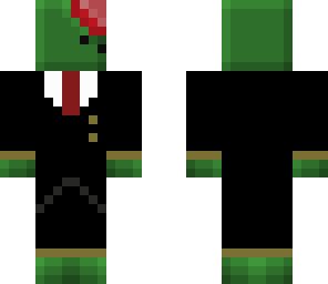 pixel zombie with glasses