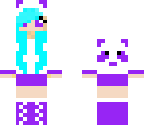 purple panda jacket girl