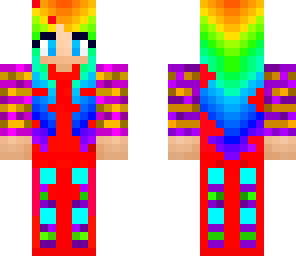 rainbow crazy girl