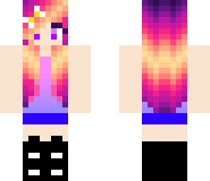 sunset rainbow girl