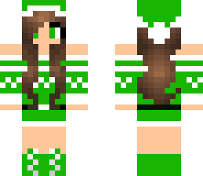 xmas green girl edit