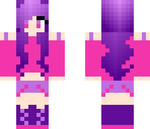 cute purple haired girl