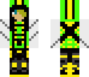 green ninja with broken arms