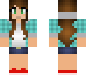 brown hair plaid shirt girl