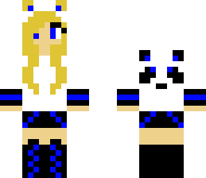 blue panda girl