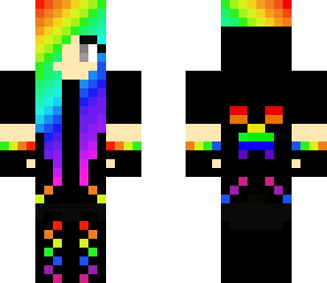 Rainbow Girl Minecraft Skin
