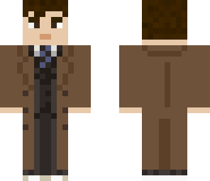 10th doctor - brown suit - trench coat