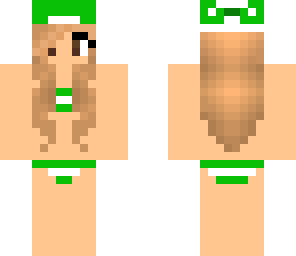green bikini girl