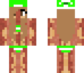 green bikini bacon girl