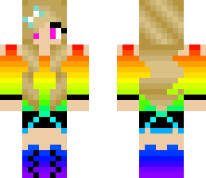 blonde rainbow girl