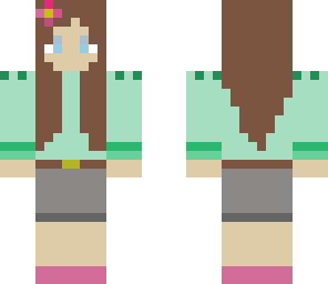 green flower girl
