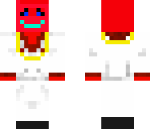 red in suit