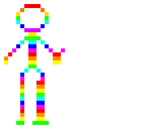 rainbow stickman