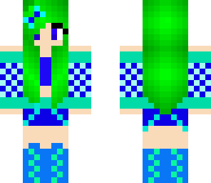 water girl with seaweed hair