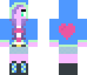 girl with purple hair in a hoodie