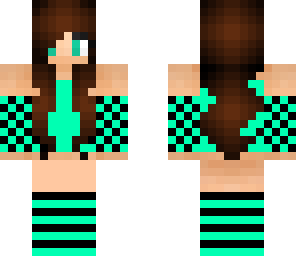 cute teal and green girl
