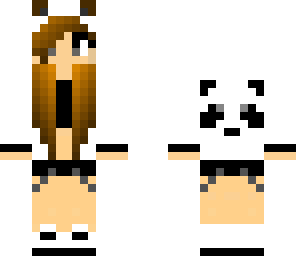 back and white panda girl