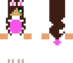 girl in bunny onesie