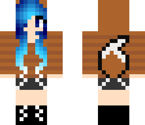 eevee girl with blue hair0890