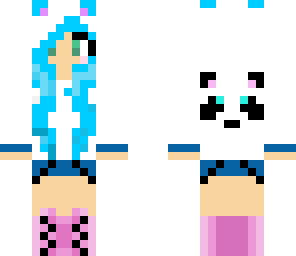 blue panda girl