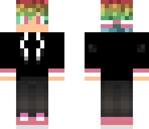 rainbow haired teen