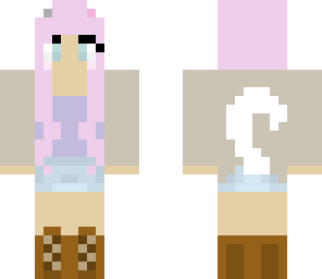 pink hair cat girl