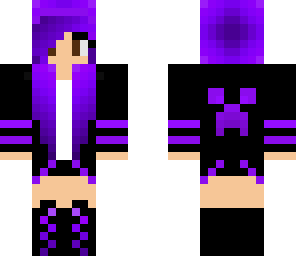 hoodie creeper purple girl