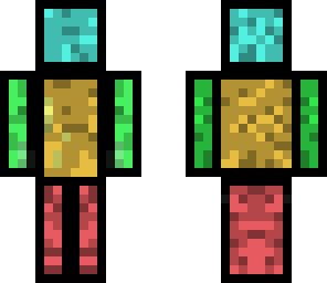 checkered rainbow block