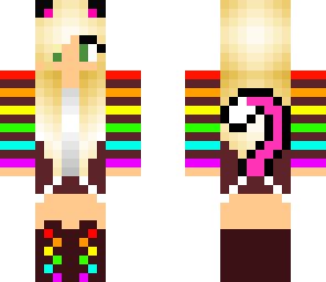 rainbow cat girl