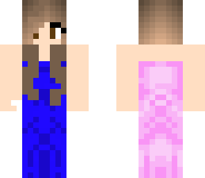 blue prom girl