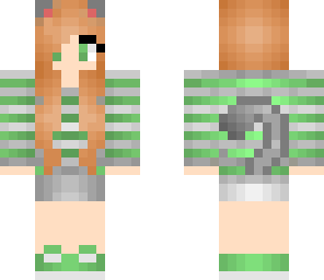 green kitty girl edit