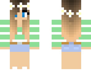 green and white striped shirt girl