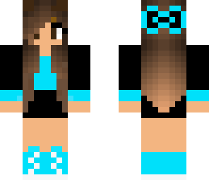 blue and black girl