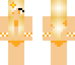 orange cute bikini girl