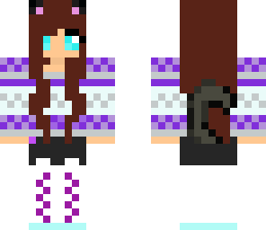 cute cat girl winter