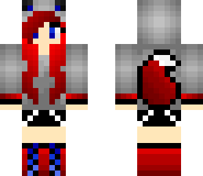 red-haired blue-eyed wolf girl fixed