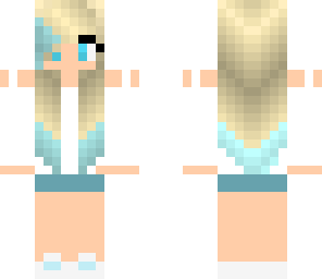 blue dip dye girl