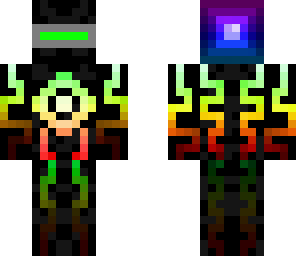 rainbow enderman with techno goggles