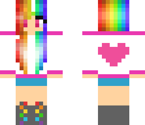 rainbow haired unicorn girl