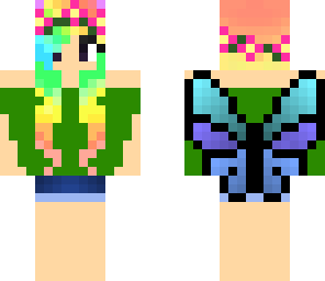rainbow haired hippie 