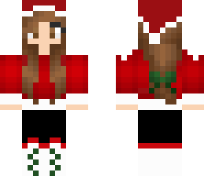 santa girl brown hair