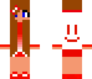 red smiley face girl