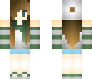 green fall girl
