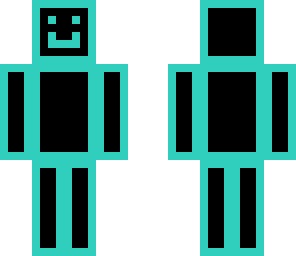 neon blue man