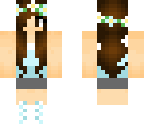 blue flower girl