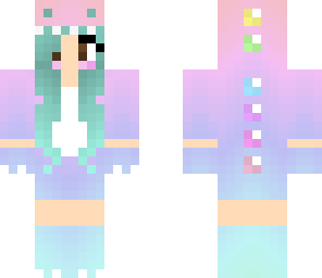 hot rainbow dino girl
