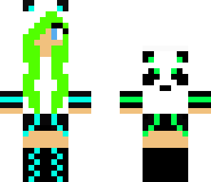 green panda girl