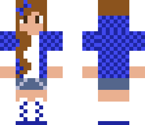 blue hoodie girl
