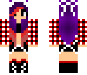purple and red emo girl
